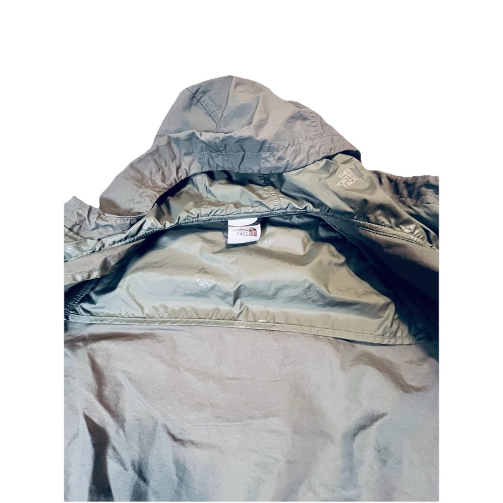 The North Face Women Rainsford Jacket Taupe Green Rain Parka Hooded Med - Picture 4 of 16